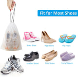 5 Pack Travel Shoe Bags for Luggage, Waterproof Drawstring Shoe Storage Bags for Travel and Closet Organization