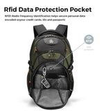Swissdigital Design 31L Laptop Backpack with USB-C Charging & RFID Protection – Olive Black