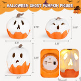 Light-Up Ghost Pumpkin Decorations – Handmade LED Halloween Table Ornaments (Set of 3) 🎃👻