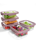 Premium 10-Piece Borosilicate Glass Food Storage Containers Set with Airtight Tempered Lids | Leak-Proof, Oven-Safe & BPA-Free