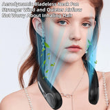 6000mAh Rechargeable Neck Fan – Bladeless Portable Cooling Fan with LED Display & 4 Speed Modes