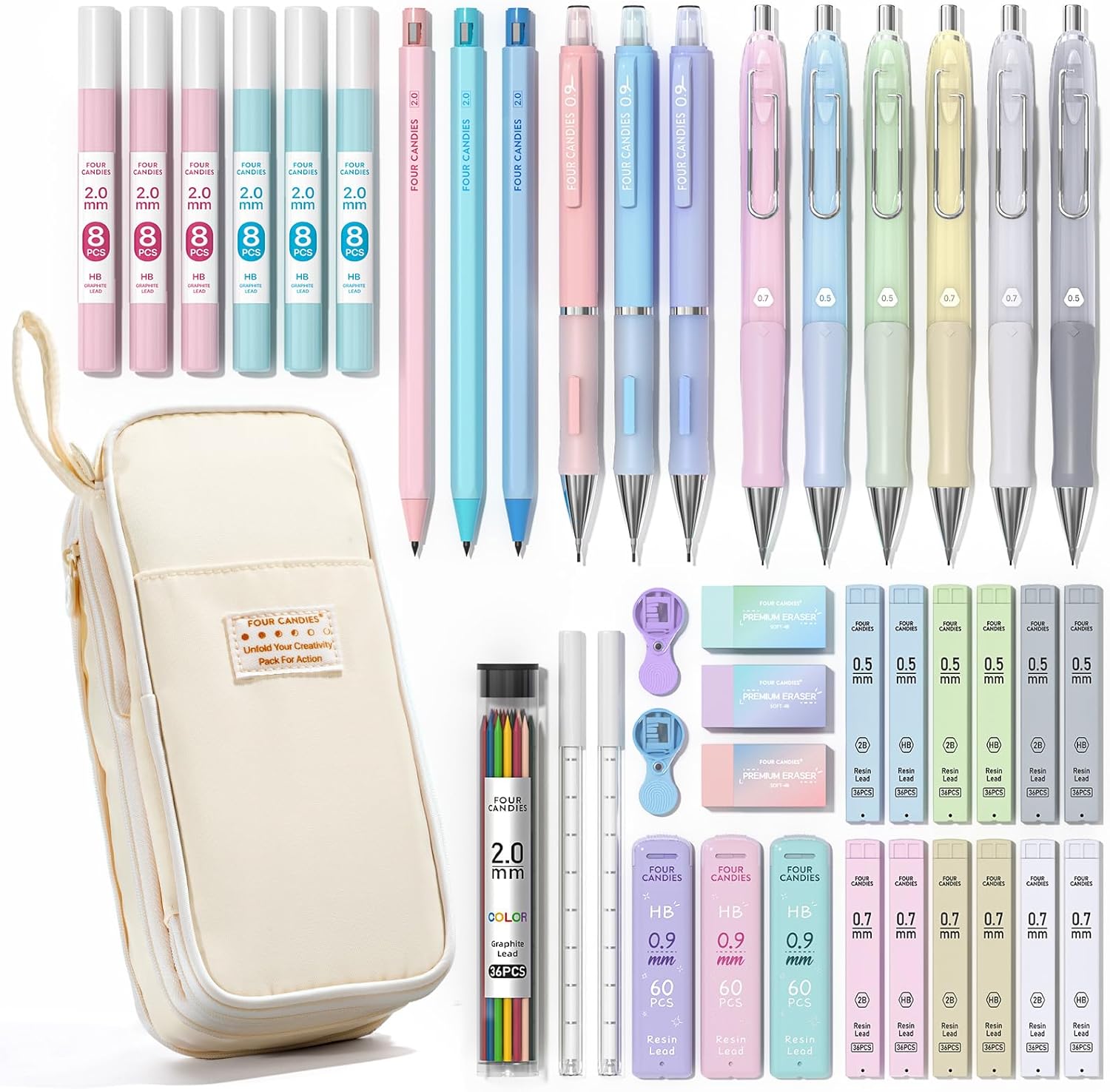 Green 36-Piece Mechanical Pencil Set with 624 Refills