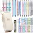 Cream 42-Piece Mechanical Pencil Set with 696 Refills