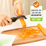 Professional Swivel Vegetable Peeler – Ultra-Sharp Dual Stainless Steel Blades with Soft Grip Handle