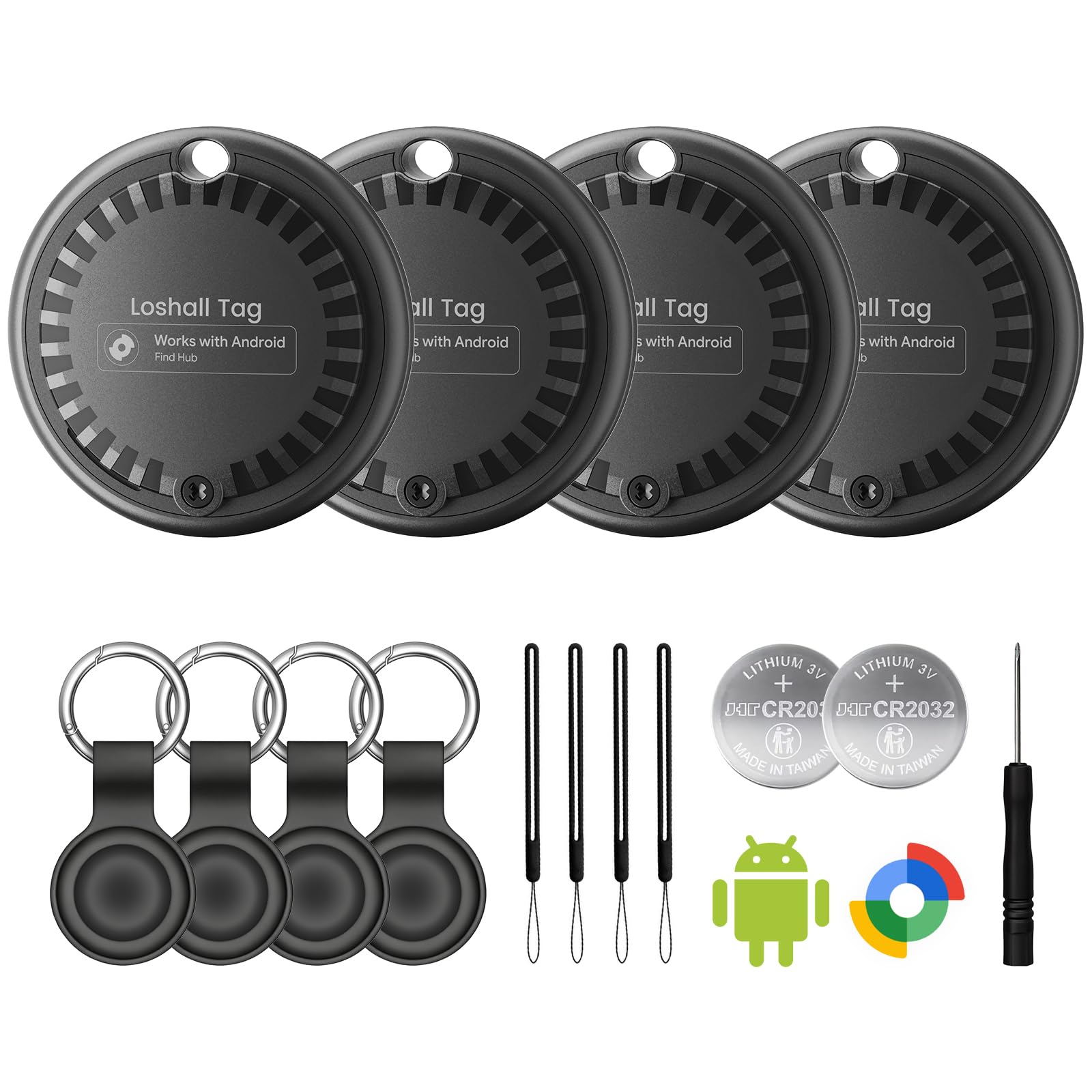Android Find Hub Bluetooth Tracker Tag, UWB Distance Display, 95dB Loud Alert, IP65 Waterproof, 2-Year Battery, Google Certified Item Locator