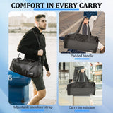 ORKELS 29L 3-in-1 Gym Bag Backpack – Waterproof Sports Duffle with Shoe & Wet Pocket for Travel and Fitness (Black)