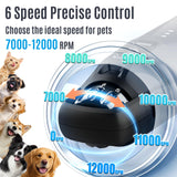 Casfuy N75 Professional Dog Nail Grinder with 6 Speed Control & Diamond Bit – Rechargeable Quiet Pet Nail Trimmer with LED Safety Lights (Dark Blue)