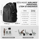 SUWASP Carry-On Travel Backpack with Laptop Pocket & Shoe Compartment – Black