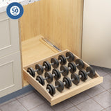 Lovmor Extra-Wide Single Pull-Out Cabinet Organizer with Soft-Close – Solid Wood Base Shelf Storage
