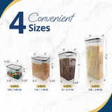 16-Piece Airtight Food Storage Containers Set – BPA-Free Leak-Proof Stackable Pantry Organizer with Labels