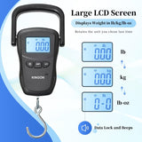 Rechargeable Digital Luggage Scale – Portable Travel Baggage Weight Scale with LCD Display & 110lb Capacity (Black)