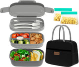 Pink 64 oz Stackable Bento Set with Insulated Lunch Bag