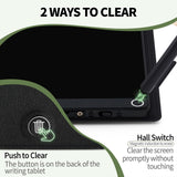 6.5” LCD Writing Tablet with Leather Case – Dual Tone Reusable Digital Notepad (Black & Blue-Green)