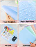5-Pack Pastel Plastic Two-Pocket Folders with Prongs