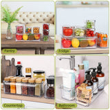 Clear Refrigerator Organizer Bins – 10 Pack Stackable Pantry & Fridge Storage Containers with Drain Tray