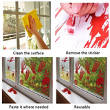 Bloody Handprint & Footprint Halloween Window Stickers – 84PCS Creepy Bathroom & Wall Decals (Color01, Reusable PVC)