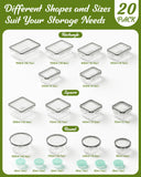 Airtight Food Storage Containers Set – 40 Piece Stackable Meal Prep Containers with Lids, Labels & Marker