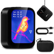 Mini Pocket Thermal Camera with Touchscreen – 80x60 IR Sensor, Real-Time Heat Detection (Black)
