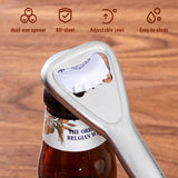 2-in-1 Adjustable Jar & Bottle Opener – Stainless Steel Lid Gripper for Weak Hands