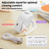 Rainbow Visual Timer with Magnetic Stand, Silent Rechargeable Countdown & Pomodoro Mode (60 Min / 12H) for Kids, Classroom & Focus Training – White