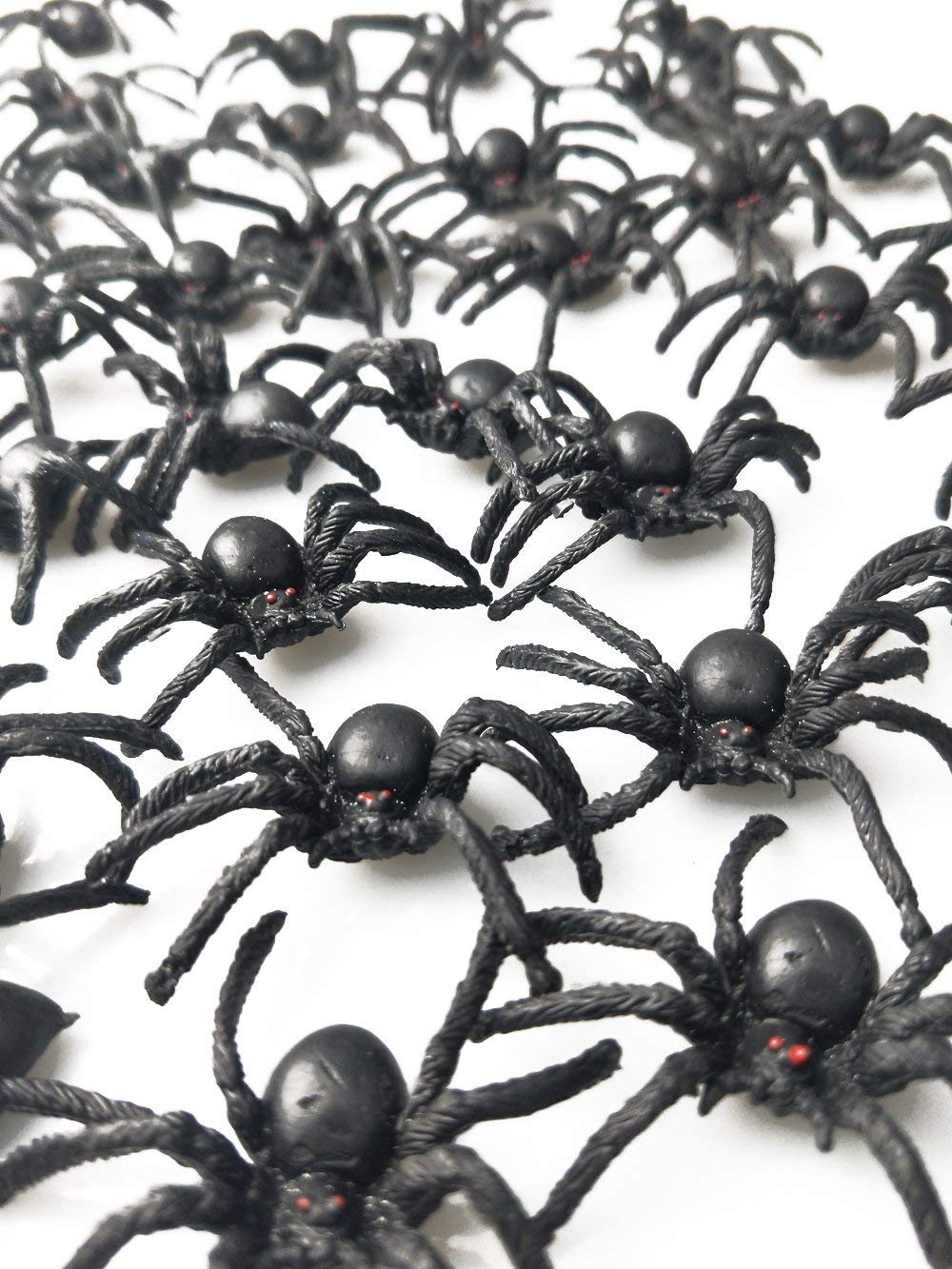 30-Pack Realistic Black Spider Toys 🕷️ – Halloween Prank Props & Party Decorations for Kids & Adults
