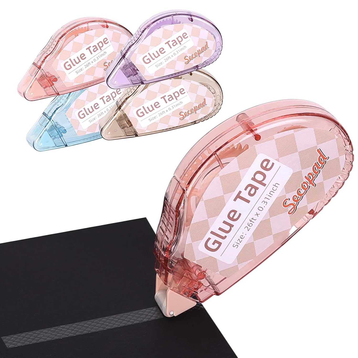 4-Pack Double-Sided Adhesive Tape Rollers