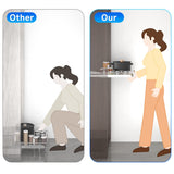 Expandable Stainless Steel Pull-Out Cabinet Organizer – Adjustable Width & Height Slide-Out Shelves (2 Pack)