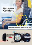 SMARTTRAVEL Inflatable Lumbar Support Pillow – Adjustable Ergonomic Back Cushion for Airplane, Office & Long Sitting (Vintage Black)