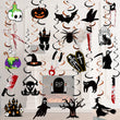 Halloween Hanging Swirl Decorations Set 🎃 – 60-Piece Indoor & Outdoor Party Kit with Ghosts, Bats & Pumpkins