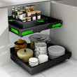 Expandable Pull-Out Cabinet Organizer – Heavy-Duty Adjustable Roll-Out Shelf with 5-Rail System
