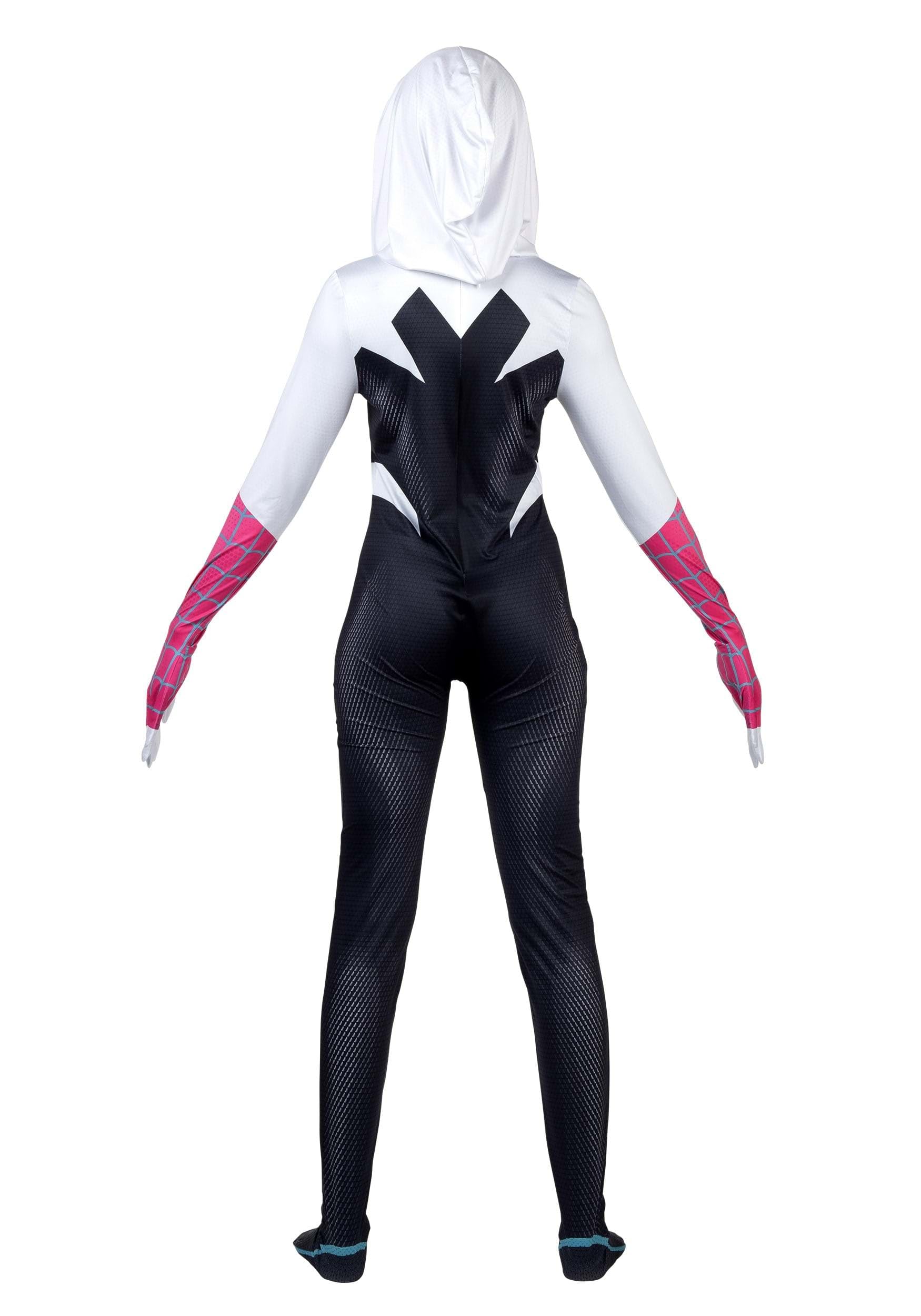 Women’s Spider-Gwen Zentai Suit Costume – Full-Body Spandex Jumpsuit Inspired by Marvel Spider-Verse
