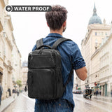 Suikihum Waterproof Laptop Backpack – Flight-Approved Anti-Theft Daypack with 15.6” Laptop Sleeve, Lightweight Travel Backpack (Black)