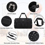 Sneaker Travel Bag for 4 Pairs – Waterproof Shoe Duffle with Adjustable Dividers & Shoulder Strap (Black)