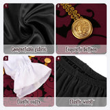 Kids Red Count Dracula Costume Set – Cape, Top, Pants & Scepter (Ages 4–12)