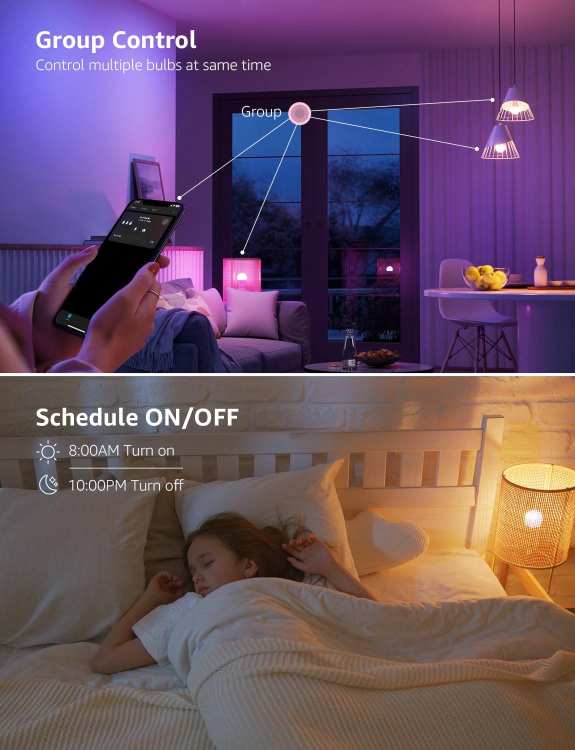 Lepro AI Smart RGB WiFi Light Bulb – 1100LM 16M Colors with LightGPM 4 & Music Sync