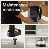 PETLIBRO Dockstream 2 Smart Stainless Steel Cat Water Fountain – WiFi App Tracking & Cordless Sensor Mode (Black)