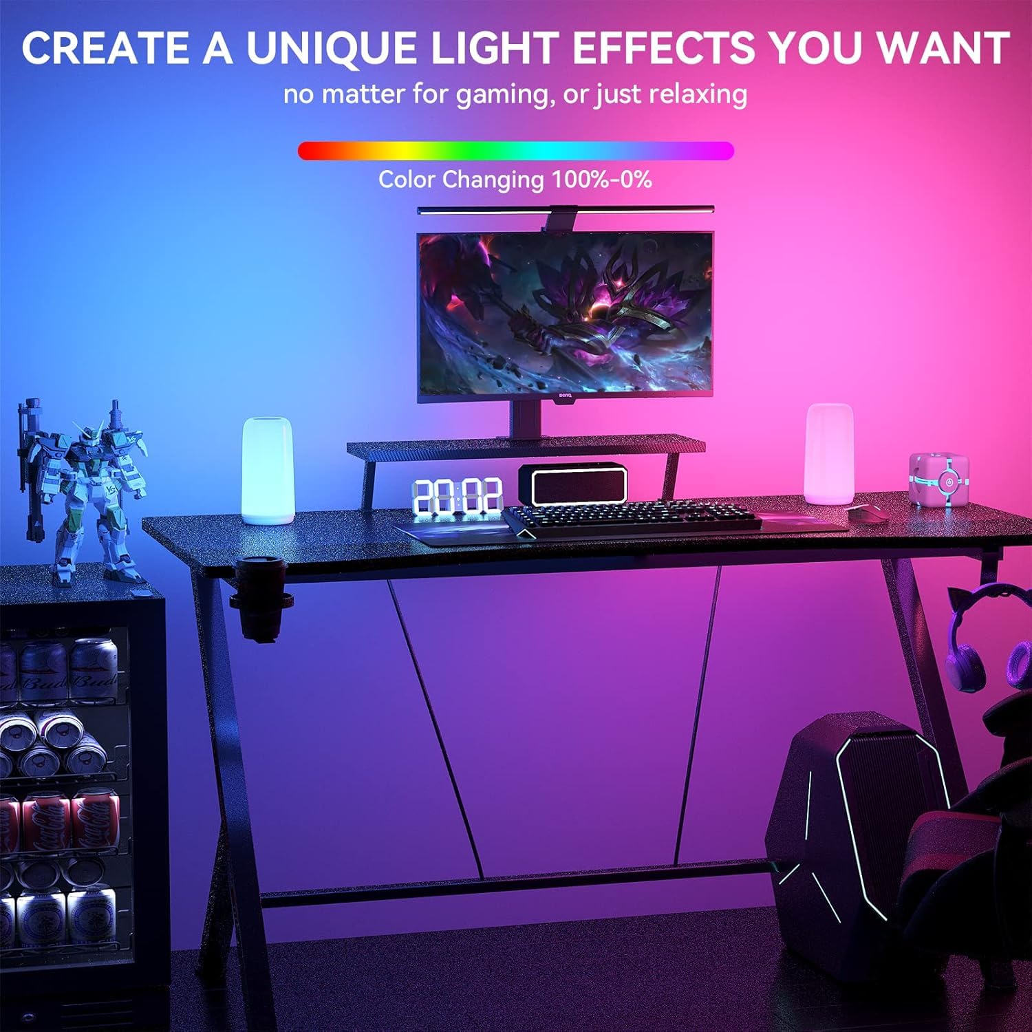 Modern RGB Touch Table Lamp – Dimmable Nightstand Light with Sleep Mode & 3 Brightness Levels