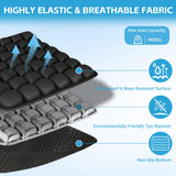 Inflatable Ergonomic Travel Seat Cushion with Airbag Support – Portable Orthopedic Air Cushion for Airplane, Car, Office & Wheelchair (Black)