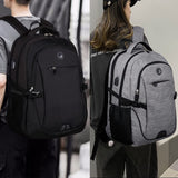 Shrradoo Anti-Theft Laptop Backpack with USB Charging – Secure Travel & College Backpack for 17″ Laptops (Black)