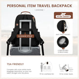 LOVEVOOK Women’s Laptop Backpack with Large Cup Pocket – Waterproof Work & Travel Backpack for 15.6″ Laptop (Beige Black Chestnut Brown)