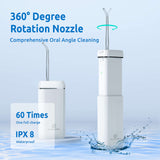 Portable Water Flosser Oral Irrigator – Cordless Dental Cleaner with 3 Cleaning Modes, 140PSI Power & USB Rechargeable Battery