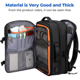 RCRIRTH 35L Expandable Carry-On Travel Backpack with 17.3” Laptop Compartment – TSA Approved – Black