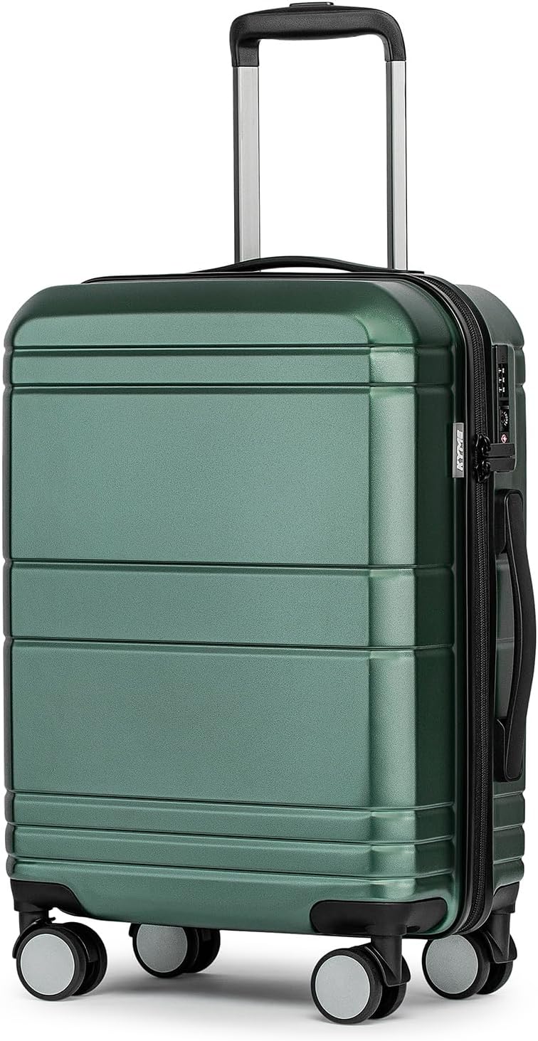 Rose Gold 20-Inch Expandable Hardshell Carry-On with TSA Lock
