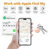 Apple Find My Bluetooth Tracker Tags 4-Pack, Smart Key Finder with 100dB Alert, IP67 Waterproof and Replaceable Battery