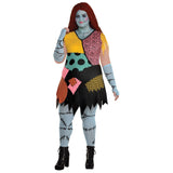 Party City Sally Costume for Women, The Nightmare Before Christmas - Costume Includes Patchwork Dress, Red Wig, Arm Warmers & Tights - Costumes for Halloween, Birthday Parties & Themed Event
