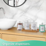 Clear Bathroom Organizer Canisters with Plastic Lids (4-Pack) – Qtip, Cotton & Vanity Storage Set with Labels