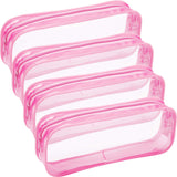 4-Pack Clear Black PVC Zipper Organizer Pouches