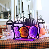 USB Halloween Tunnel Light “BOO!” 🎃 – Infinity Mirror Pumpkin Light with Orange & Purple LED Glow