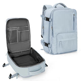 Large Carry-On Travel Backpack with Shoe Compartment & Wet Pocket – Flight Approved – A3 Blue