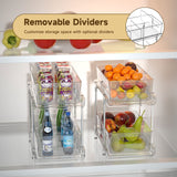Hihegd 2-Tier Clear Pull-Out Organizer Set – Modular Under-Sink Storage with Adjustable Dividers